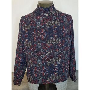 Country Sophisticates Blouse Womens Size 12 Floral Vintage Pendleton‎